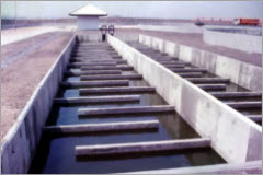 Bể khử trùng nước thải nhà máy da giày