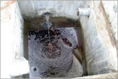 Hố thu nước thải nhà máy cao su